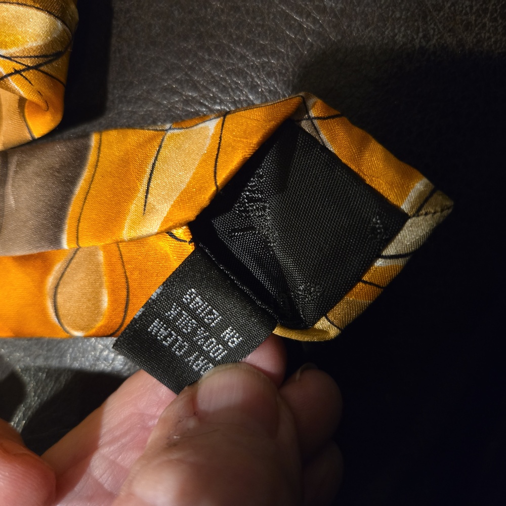 J. Garcia 100% Silk Courtyard Performance Collection 54 Orange Men's Tie - Picture 5 of 6